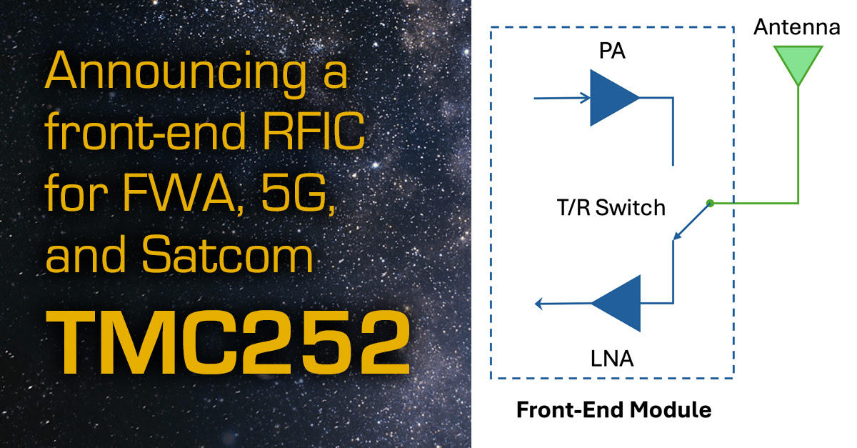 Front-end mmWave IC combines PA, LNA, and switch