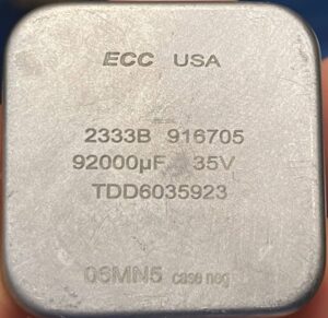 Quantic 92000 uF capacitor